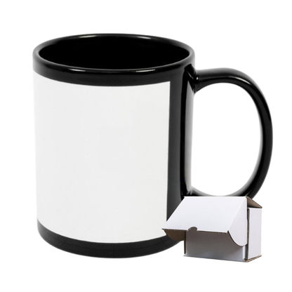 11oz Black Panel Sublimation Mug