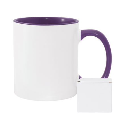 11oz Sublimation Mug – Coloured Inner & Handle