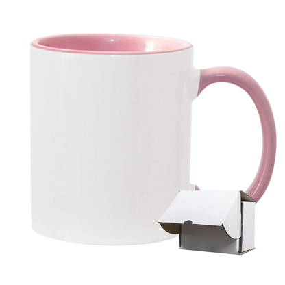 11oz Sublimation Mug – Coloured Inner & Handle