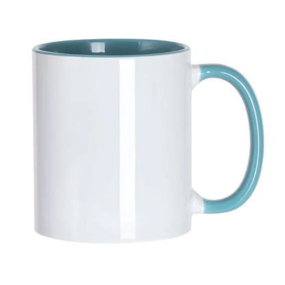 11oz Lake Blue Inner & Handle Sublimation Mug