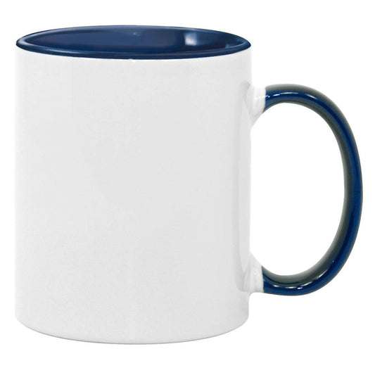 Blue Inner & Handle Custom Sublimation Mug