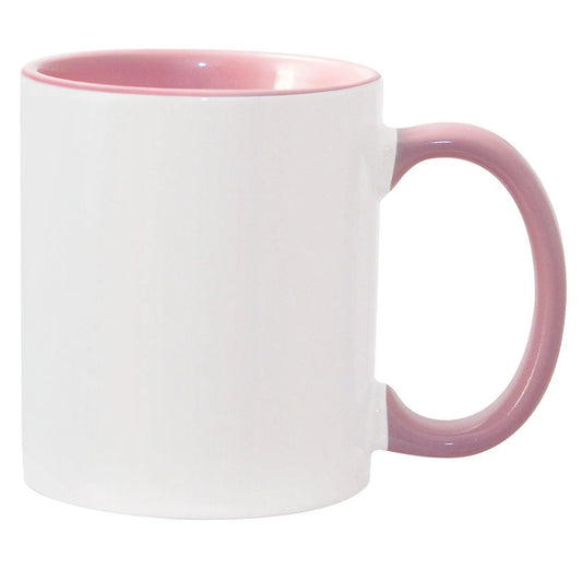 Pink Inner & Handle Custom Sublimation Mug