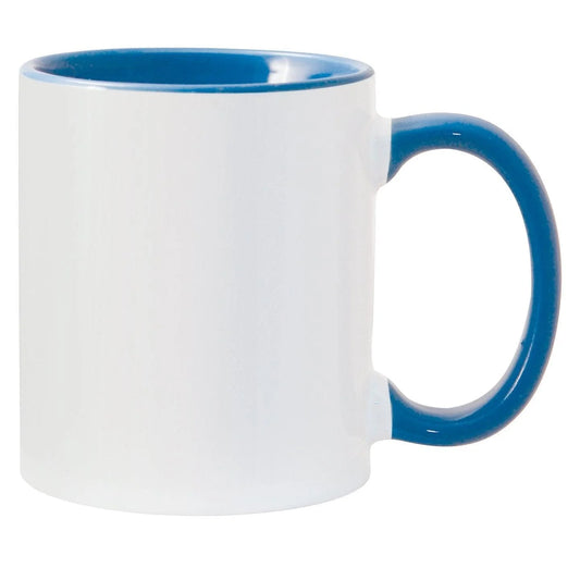 Cambridge Blue Inner & Handle Custom Sublimation Mug