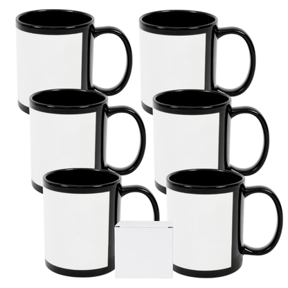 11oz Black Panel Sublimation Mug
