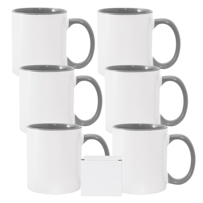 11oz Sublimation Mug – Coloured Inner & Handle