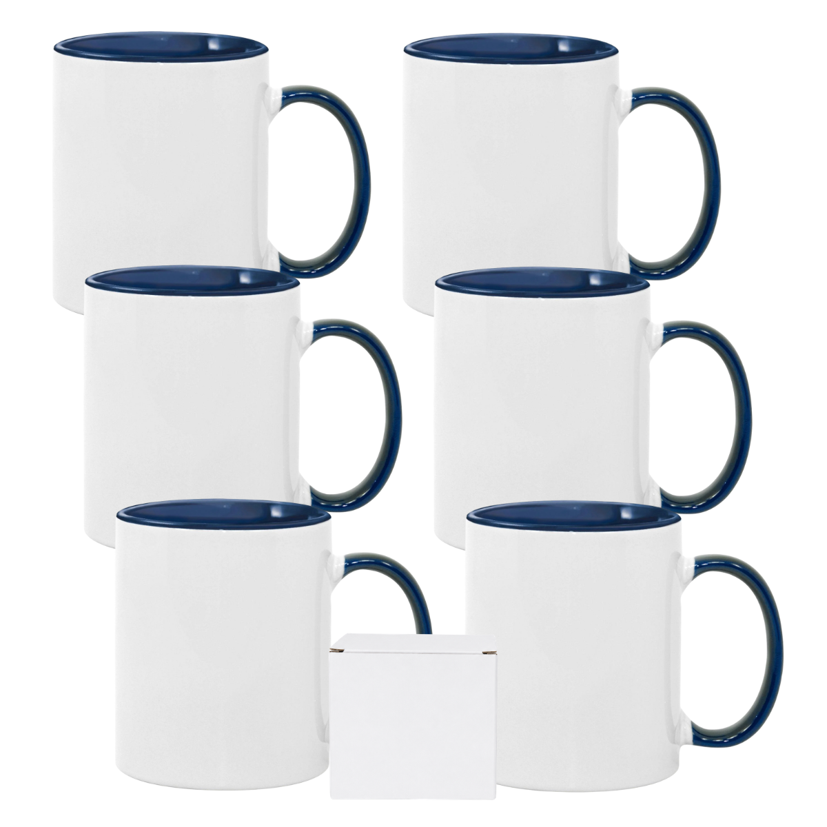 11oz Blue Inner & Handle Sublimation Mug
