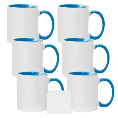 11oz Sublimation Mug – Coloured Inner & Handle