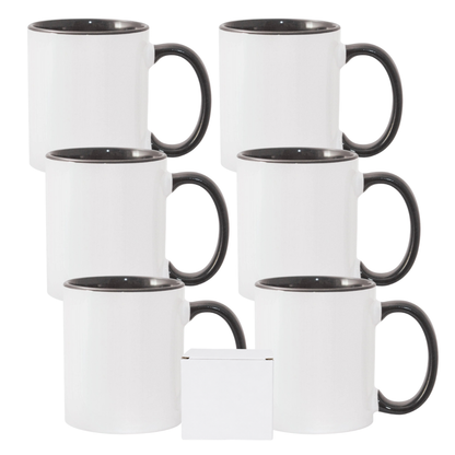 11oz Black Inner & Handle Sublimation Mug