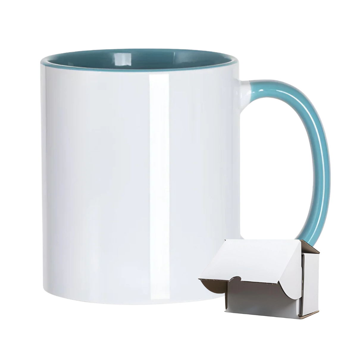 11oz Lake Blue Inner & Handle Sublimation Mug