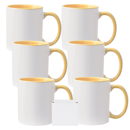 11oz Sublimation Mug – Coloured Inner & Handle