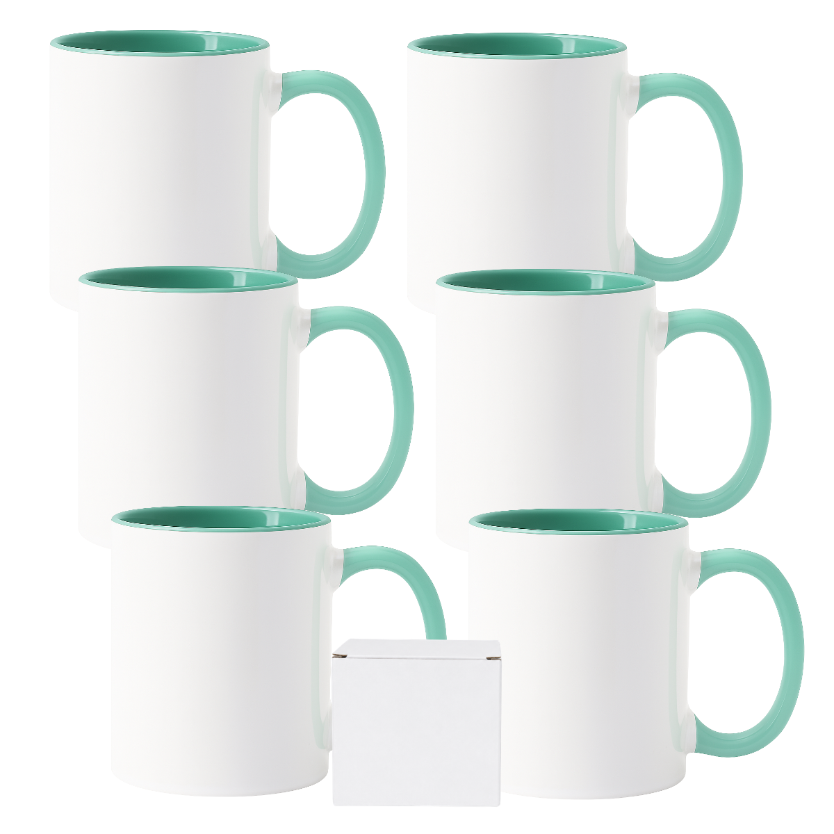 11oz Malachite Green Inner & Handle Sublimation Mug