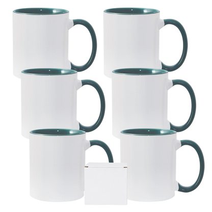 11oz Sublimation Mug – Coloured Inner & Handle