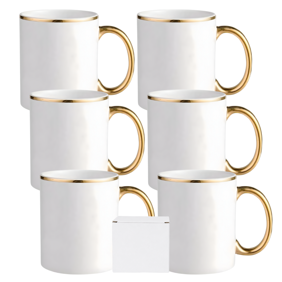 11oz Gold Rim & Handle Sublimation Mug