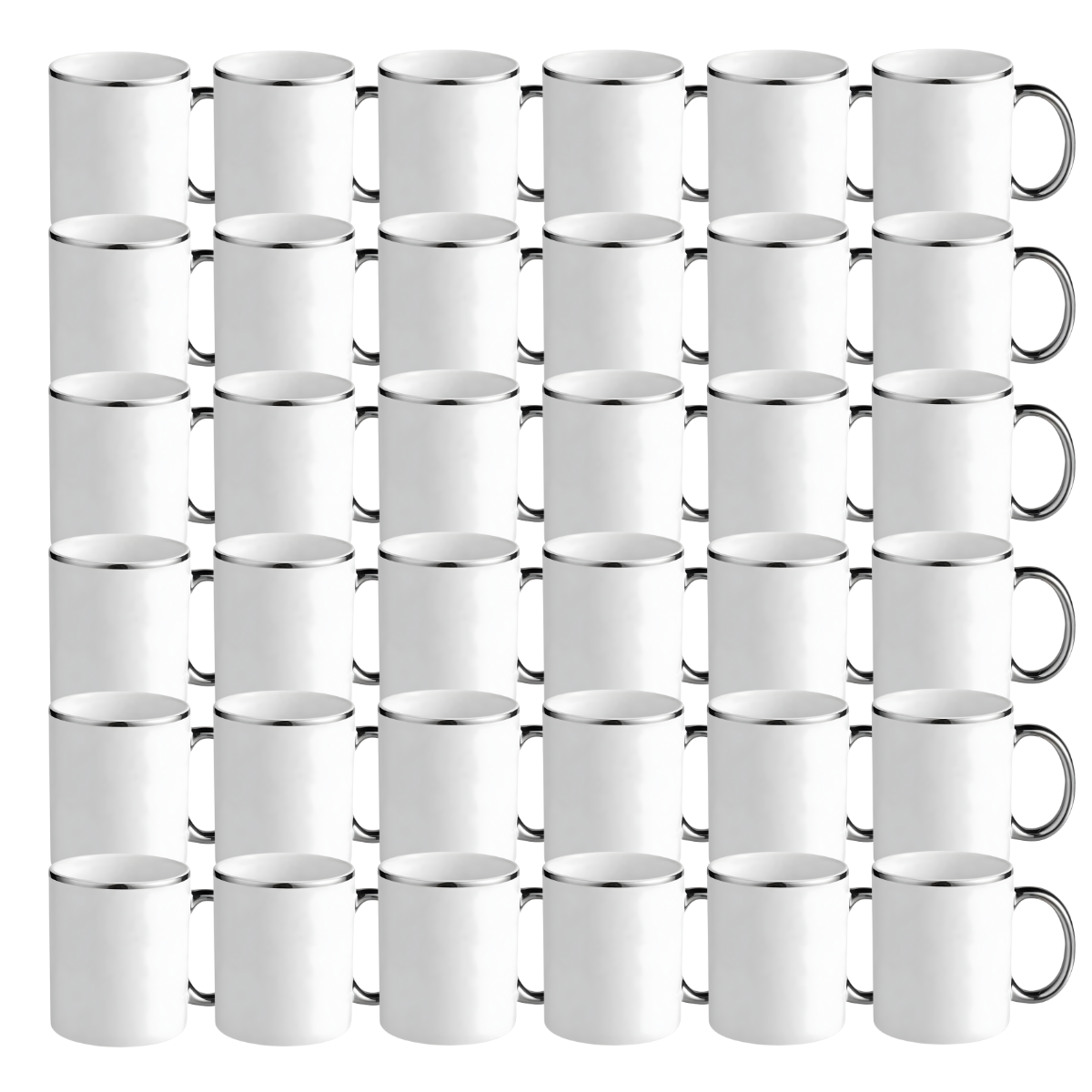 11oz Silver Rim & Handle Sublimation Mug