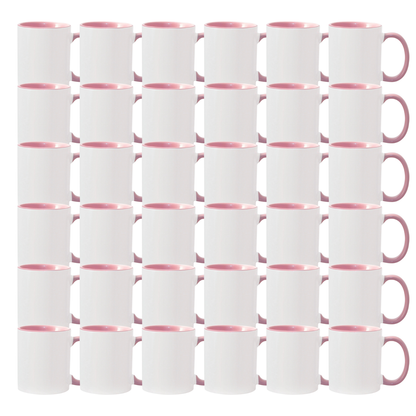 11oz Pink Inner & Handle Sublimation Mug