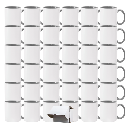 11oz Grey Inner & Handle Sublimation Mug
