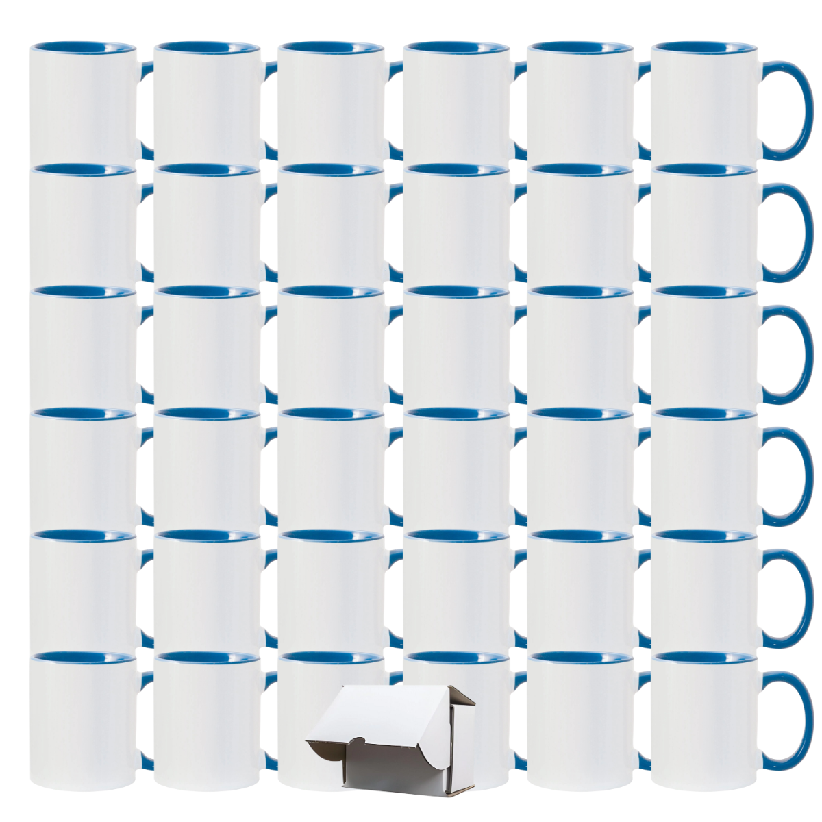 11oz Cambridge Blue Inner & Handle Sublimation Mug