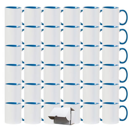 11oz Cambridge Blue Inner & Handle Sublimation Mug