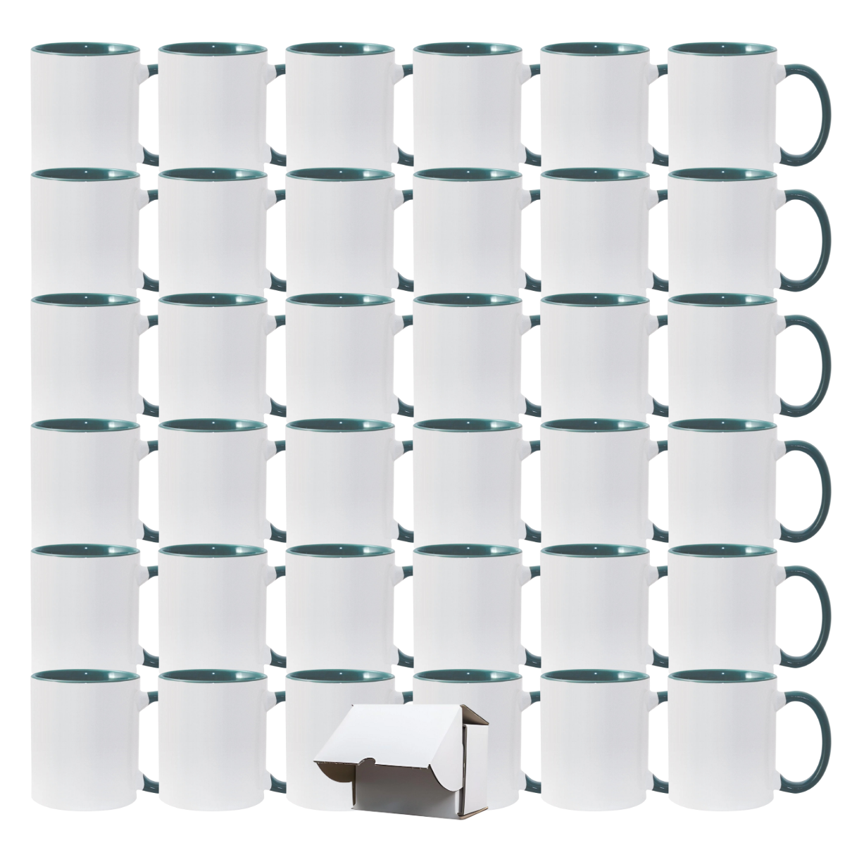 11oz Green Inner & Handle Sublimation Mug
