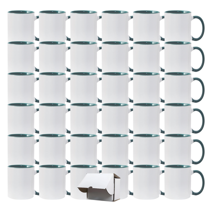 11oz Green Inner & Handle Sublimation Mug