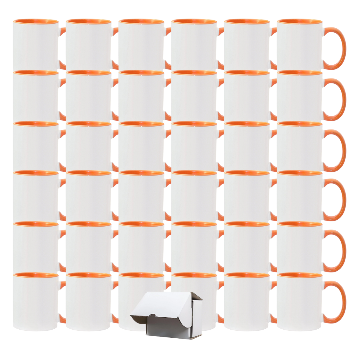 11oz Orange Inner & Handle Sublimation Mug