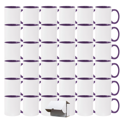 11oz Purple Inner & Handle Sublimation Mug