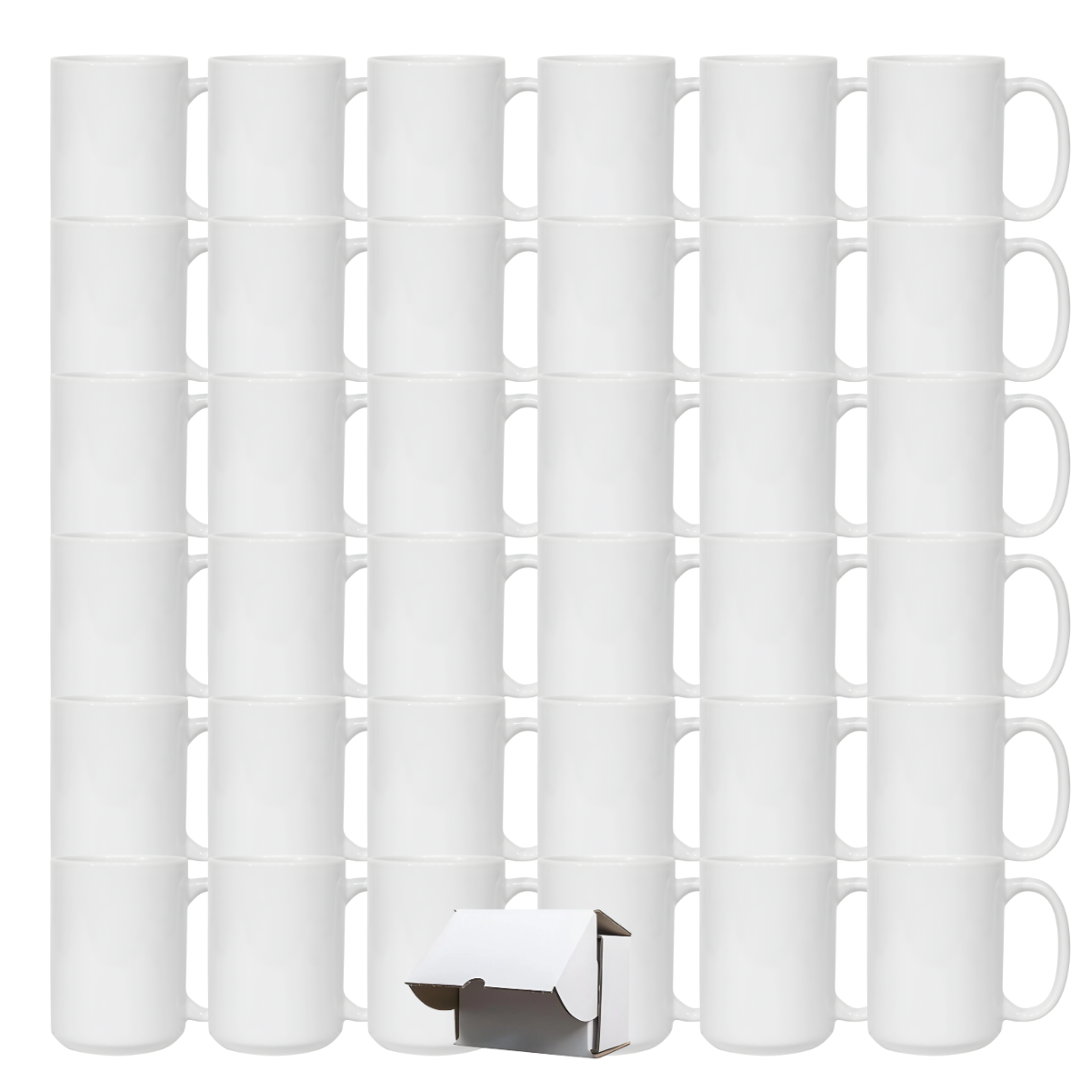 15oz White Custom Ceramic Sublimation Mug + Individual Gift Box
