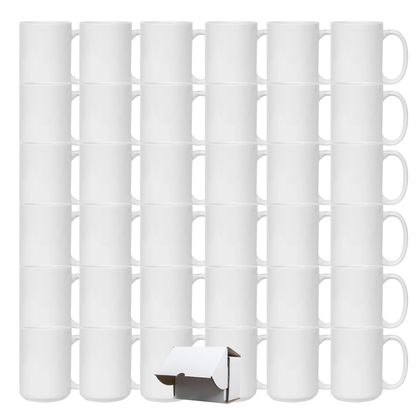 15oz White Custom Ceramic Sublimation Mug + Individual Gift Box