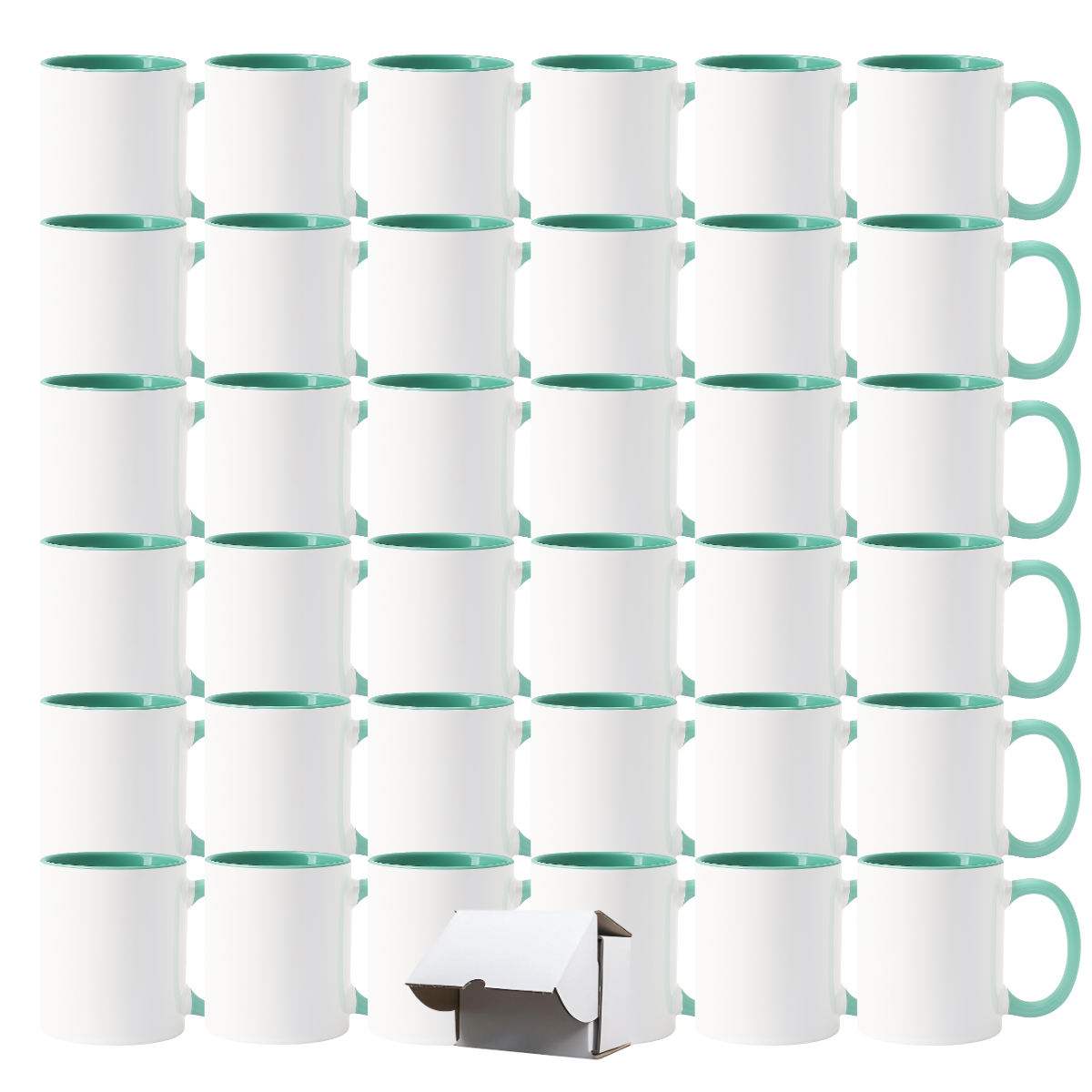 11oz Malachite Green Inner & Handle Sublimation Mug
