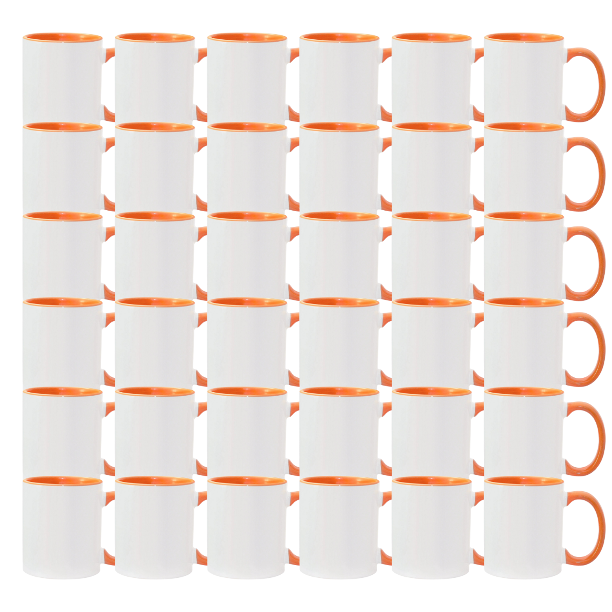 11oz Orange Inner & Handle Sublimation Mug