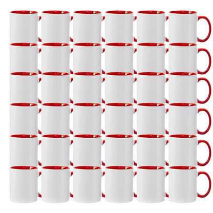 11oz Red Inner & Handle Sublimation Mug