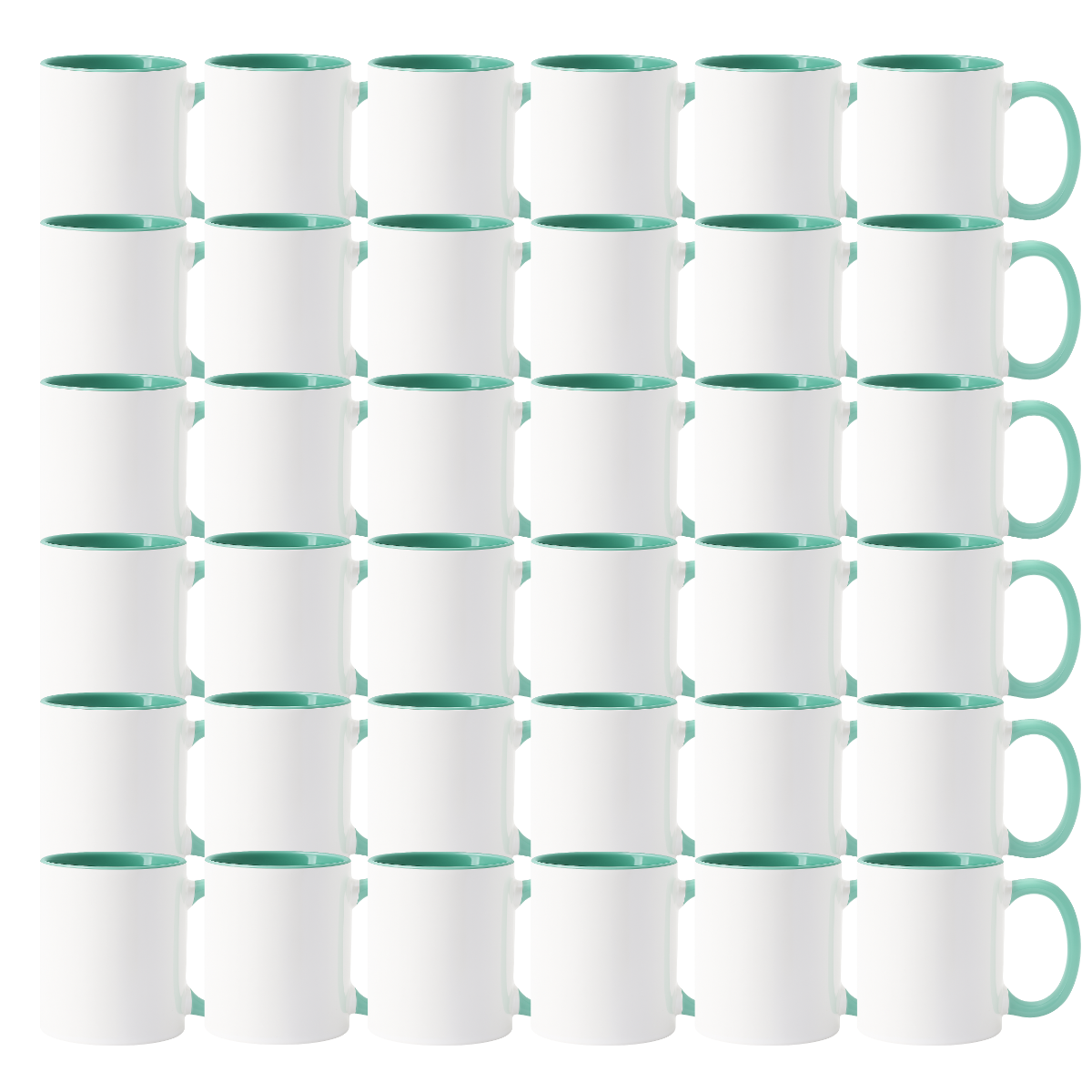 11oz Malachite Green Inner & Handle Sublimation Mug