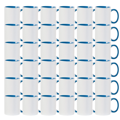 11oz Cambridge Blue Inner & Handle Sublimation Mug
