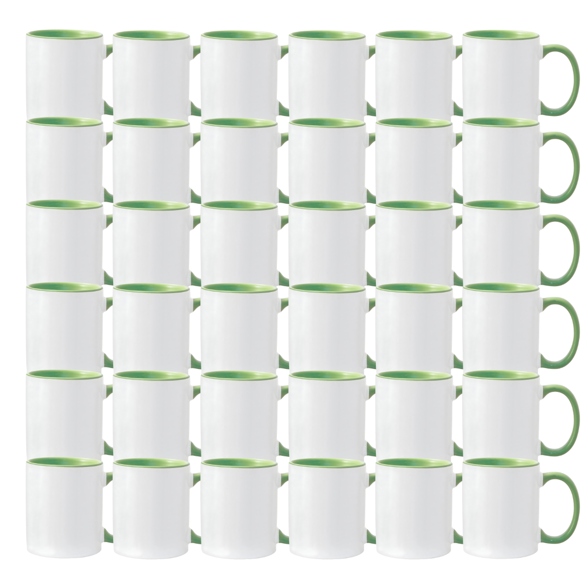 11oz Light Green Inner & Handle Sublimation Mug