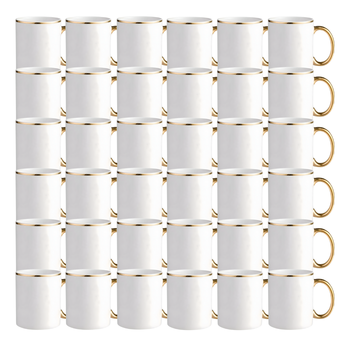 11oz Gold Rim & Handle Sublimation Mug