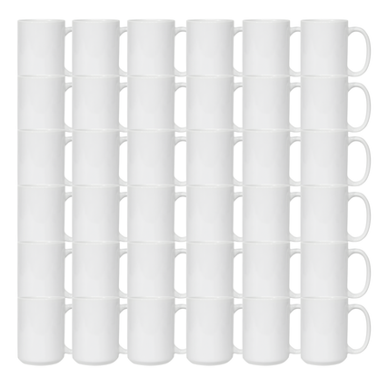 15oz White Custom Ceramic Sublimation Mug + Individual Gift Box