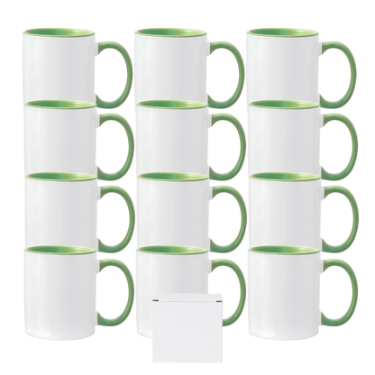 11oz Sublimation Mug – Coloured Inner & Handle