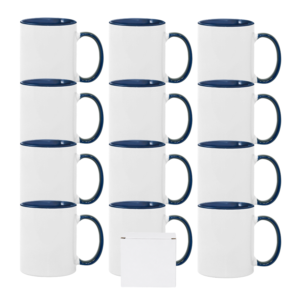 11oz Blue Inner & Handle Sublimation Mug