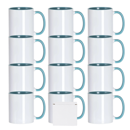 11oz Sublimation Mug – Coloured Inner & Handle