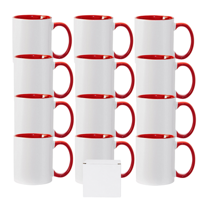 11oz Sublimation Mug – Coloured Inner & Handle