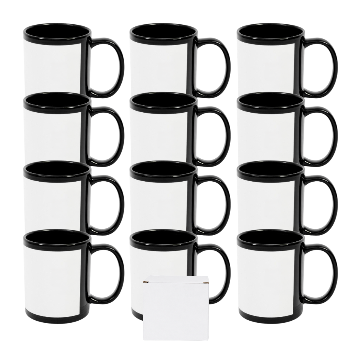 11oz Black Panel Sublimation Mug