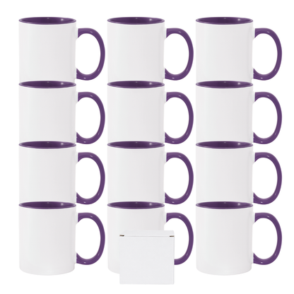 11oz Sublimation Mug – Coloured Inner & Handle