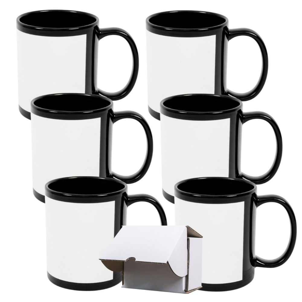 11oz Black Panel Sublimation Mug