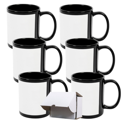 11oz Black Panel Sublimation Mug