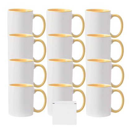 11oz Sublimation Mug – Coloured Inner & Handle