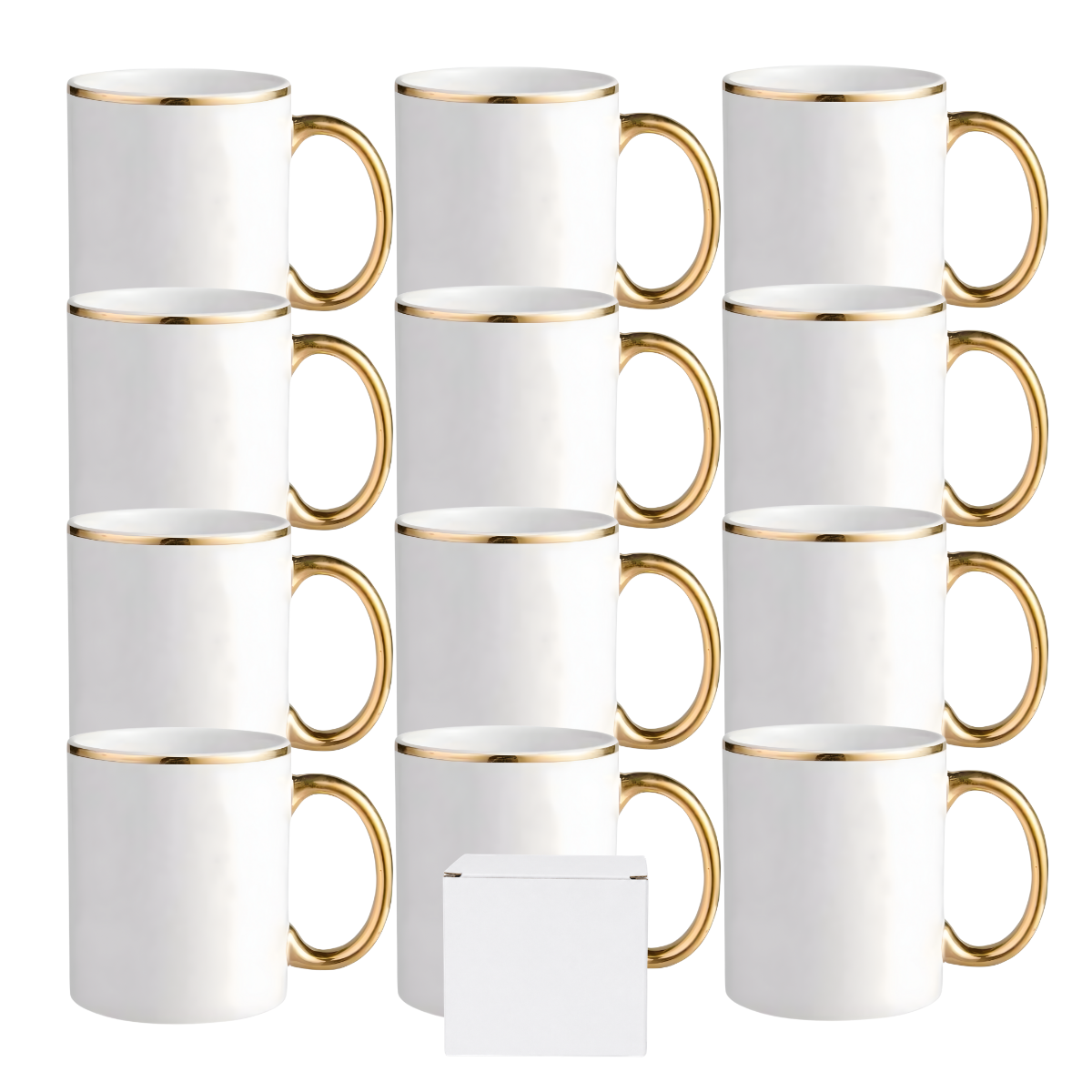 11oz Gold Rim & Handle Sublimation Mug