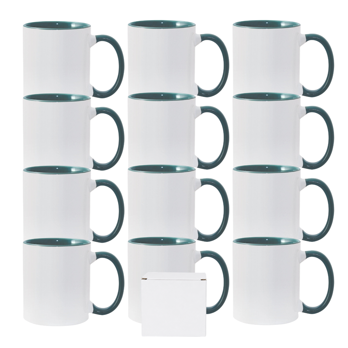 11oz Green Inner & Handle Sublimation Mug