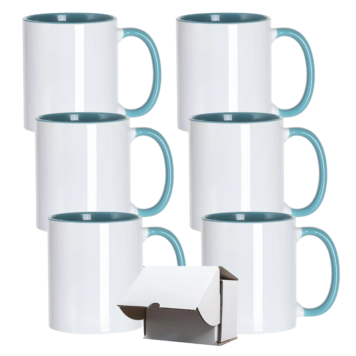 11oz Lake Blue Inner & Handle Sublimation Mug