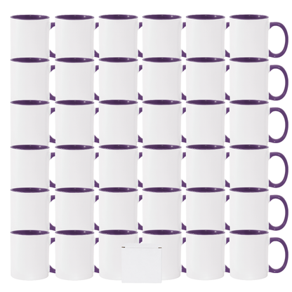 11oz Purple Inner & Handle Sublimation Mug