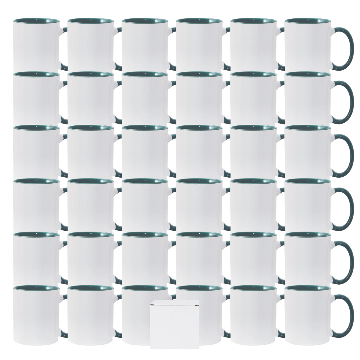 11oz Green Inner & Handle Sublimation Mug